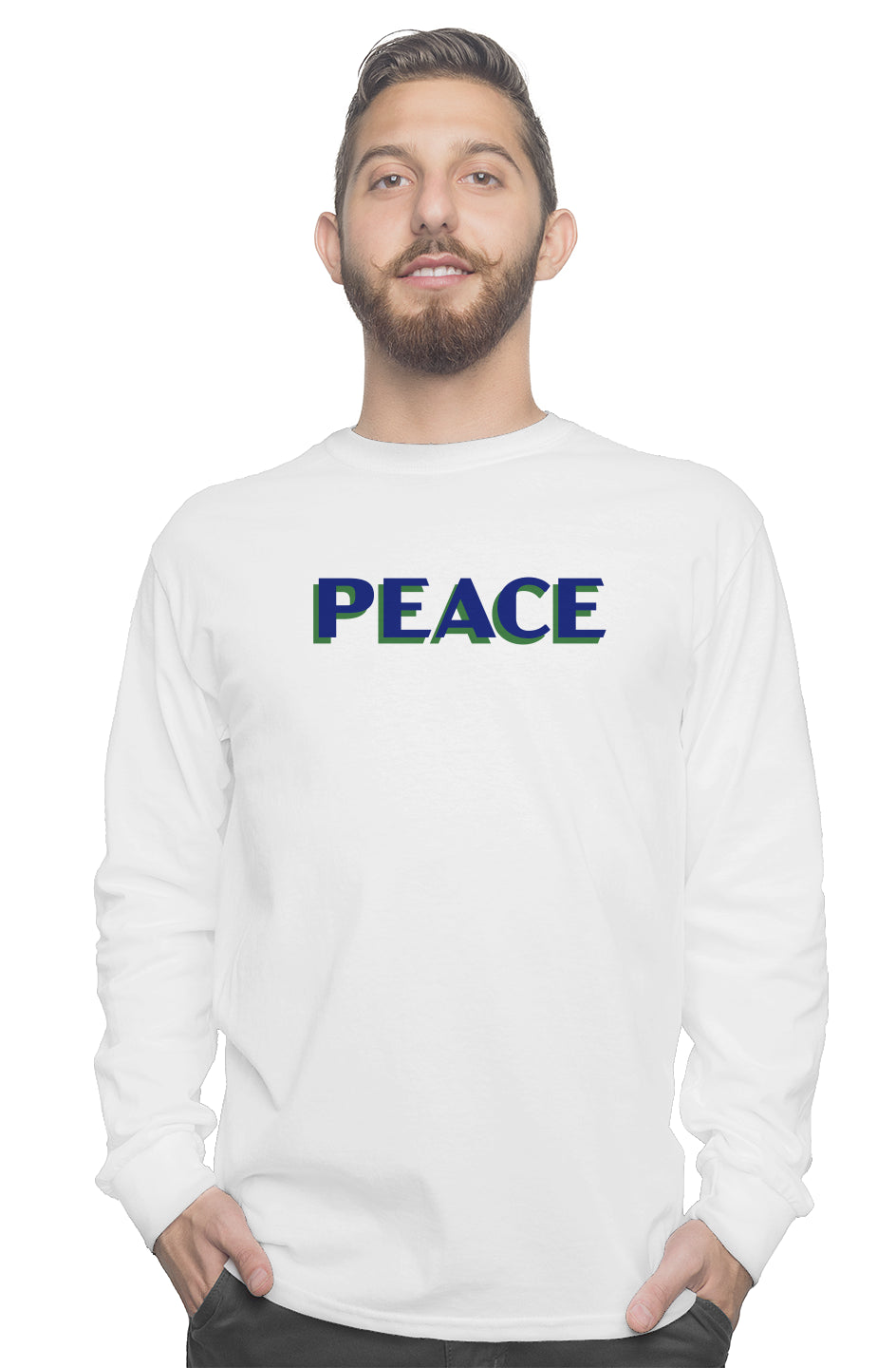 gildan long sleeve PEACE tee